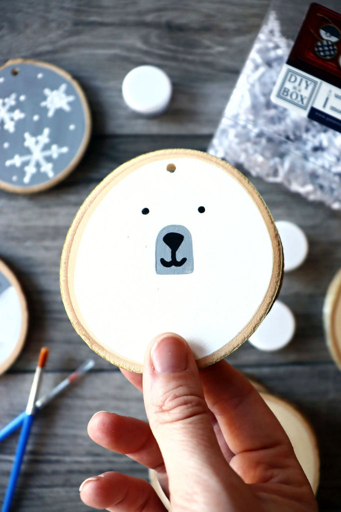 DIY in a BOX | Winter Reclaimed Wood Ornament Set of 4