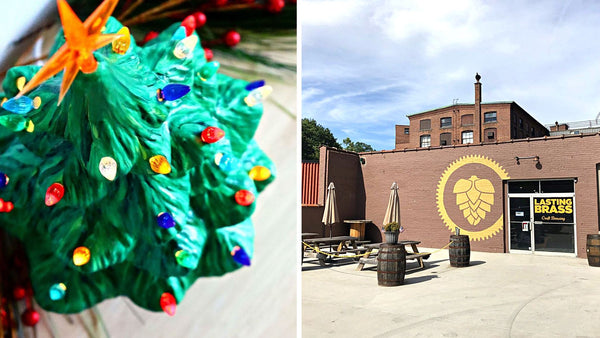 *HOLIDAY PREVIEW* Light-up Christmas Tree Paint & Sip at Lasting Brass Brewing Co. in Oakville CT | 11.2.22 | 6-8 PM
