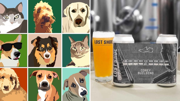 Custom Pet Portrait Paint & Sip at Lost Shoe Brewing and Roasting in Marlborough MA | 4.12.23 | 6-9 PM