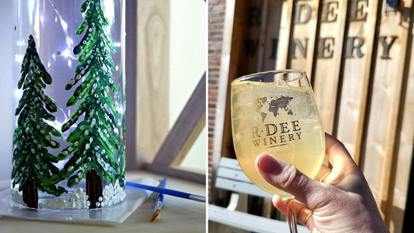 Winter Twinkle Light Lantern | Paint & Sip at R Dee Winery in Enfield CT | 11.11.21 | 6-8 PM
