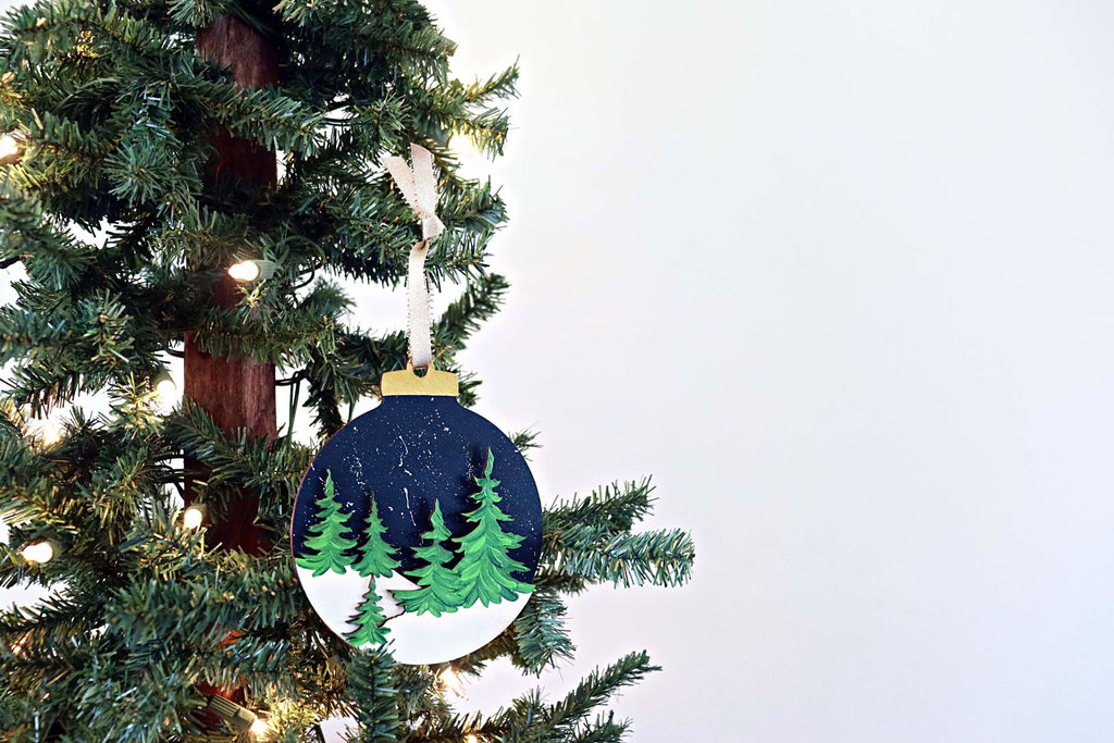 Home Paint Party for 3+ Guests | Set of 5 Winter Ornaments