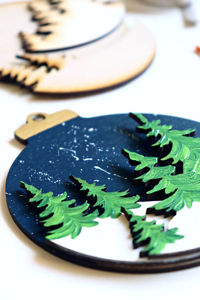 DIY a Paint & Sip at Home | Set of 5 Winter Ornaments