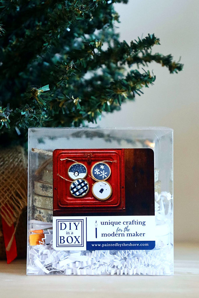 DIY in a BOX | Winter Reclaimed Wood Ornament Set of 4