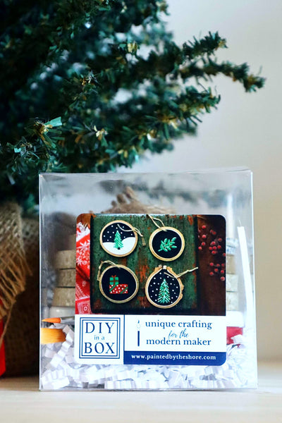 DIY in a BOX | Chalkboard Reclaimed Wood Ornament Set of 4