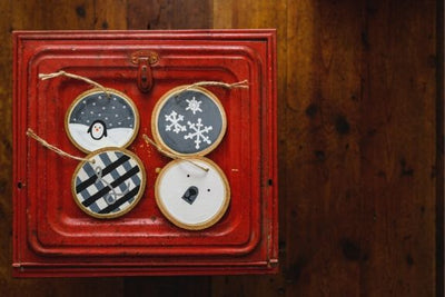 DIY in a BOX | Winter Reclaimed Wood Ornament Set of 4