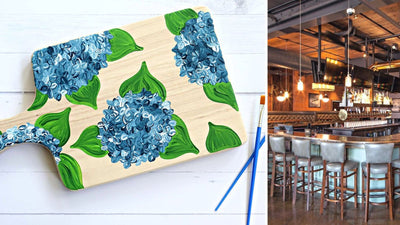 Hydrangea Charcuterie Board Paint & Sip at Eli's Tavern Milford CT  | 3.29.23 | 6:30-8:30 PM