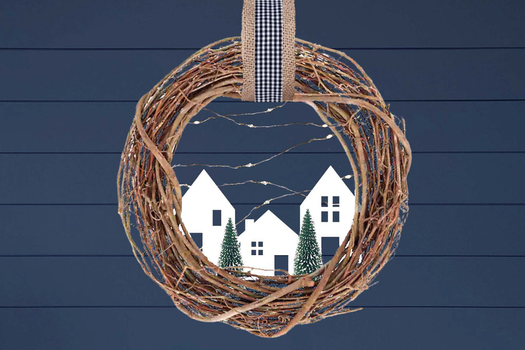 Home Paint Party for 3+ Guests | Winter Lights Wreath