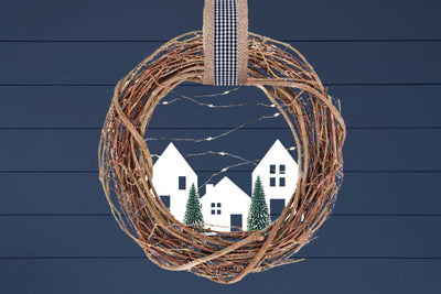 Home Paint Party for 3+ Guests | Winter Lights Wreath