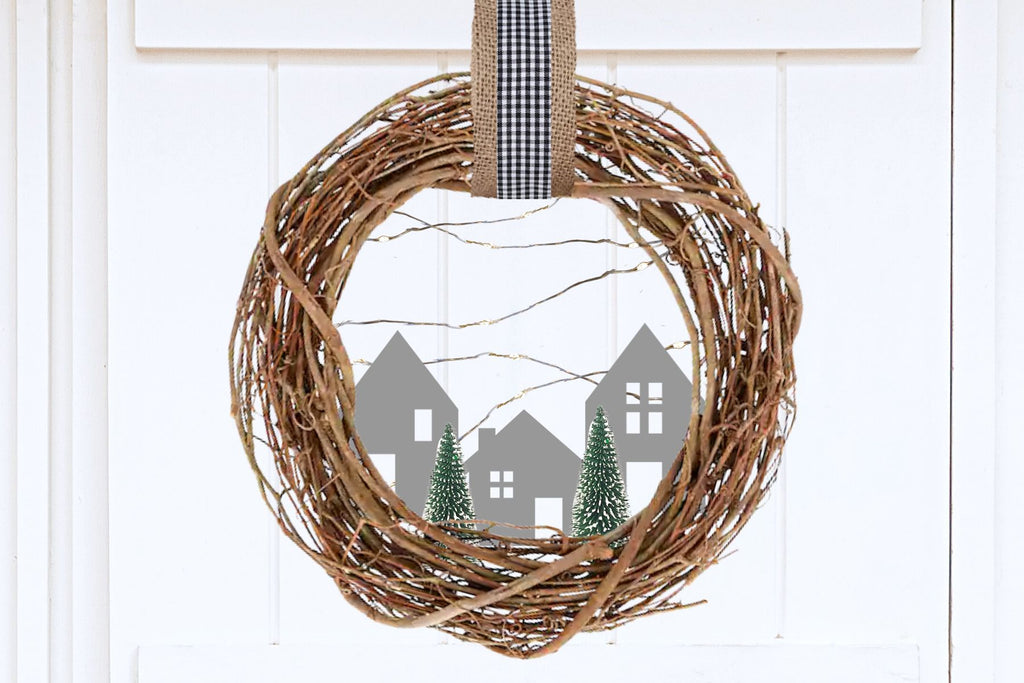 Home Paint Party for 3+ Guests | Winter Lights Wreath