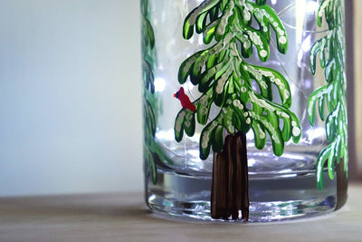 Home Paint Party for 3+ Guests | Winter Forest Lantern